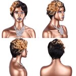 Short Wig Manufacturer - OEM/ODM Custom Wavy Ombre Color Loose Curl Short Wig
