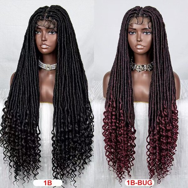 Synthetic Hair Wig Factory - OEM/ODM Custom Full Lace Glueless African Wig with Goddess Locs