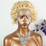 Lace Frontal Wig Manufacturer - OEM/ODM Custom Short Curly Human Hair Wig 8inch 13x4 Lace Frontal