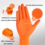 Nitrile Gloves Factory - OEM/ODM Custom Orange Food Grade Nitrile Gloves Powder Free for Kitchen