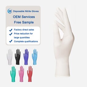 Nitrile Gloves Manufacturer - OEM/ODM Custom Ready Stock Nitrile PVC Synthetic Gloves 4.5-5g Violet Blue