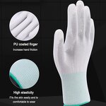 PU Coated Gloves Factory - OEM/ODM Custom Best Selling White PU Coated Safety Protective Work Fishing Gloves