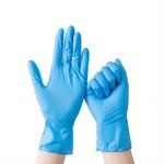 Nitrile PVC Gloves Manufacturer - OEM/ODM Custom Anti Chemical Finger Texture Black Powder Free Nitrile PVC