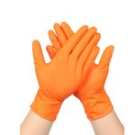 Nitrile Work Gloves Manufacturer - OEM/ODM Custom Orange Nitrile Work Gloves for Car Repair Oil Resistant