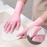 Nitrile Gloves Factory - OEM/ODM Custom Household Disposable Nitrile Gloves White Pink Thickened Powder Free
