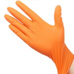 Nitrile Gloves Manufacturer - OEM/ODM Custom Wholesale Diamond Pockmarked Thick Non-slip Black Nitrile Gloves