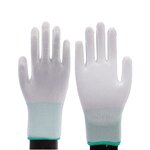 PU Coated Gloves Factory - OEM/ODM Custom Best Selling White PU Coated Safety Protective Work Fishing Gloves
