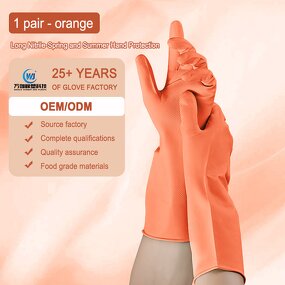Nitrile Gloves Factory - OEM/ODM Custom Nitrile Housework Cleaning Dishwashing Kitchen Durable Waterproof Gloves