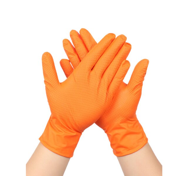 Nitrile Gloves Factory - OEM/ODM Custom 8g Diamond Nitrile Gloves for Industrial Automobile Repair