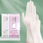 Nitrile Gloves Factory - OEM/ODM Custom Household Disposable Nitrile Gloves White Pink Thickened Powder Free