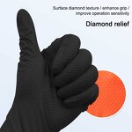 Nitrile Gloves Manufacturer - OEM/ODM Custom Wholesale Diamond Texture Orange Nitrile Gloves Auto Repair