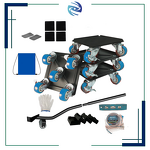 Furniture Dolly Factory - OEM Four-Wheel Steel Platform Light Tool Lifter Set Blue Square Wheel 9 Pcs