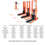 Manual Pallet Stacker Factory - Customized 2000LBS 1T 2T Hydraulic Stacker Forklift