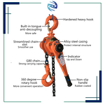 G80 Chain Hoist Factory - Safe Manual Pully Block 0.75T 1.5T 3T G80 Block VT VL Type Lever