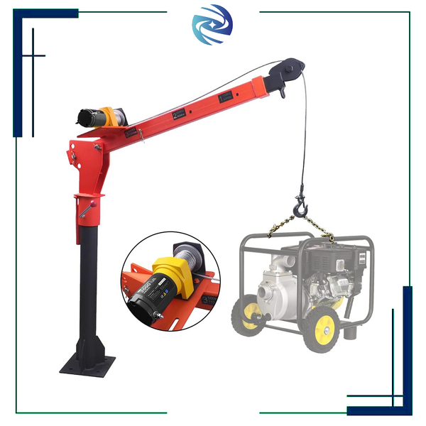 Truck-Mounted Bed Crane Manufacturer - 24V Car Winch Folding with Electric Winch 3500 Lbs Electric Pickup