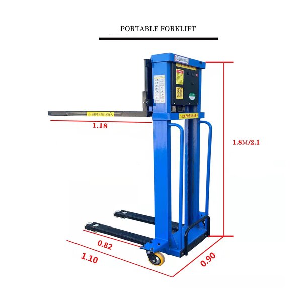 Truck Mounted Forklift Factory - Factory Price 1T 2T Full Portable Self Loading Stacker Ladder