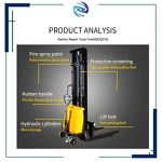 Semi-electric Pallet Stacker Factory - Good Quality Small Turning Radius Powerful Electric Lifting