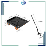 Furniture Mover Dolly Manufacturer - Customizable 9-Piece Steel Square Reinforcement Wheel OEM Supported