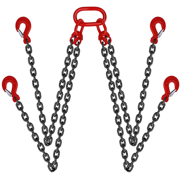Chain Sling Manufacturer - 3 Ton 5/16 X 5FT 6600LBS WLL Double Leg with Self-Locking Hook G80