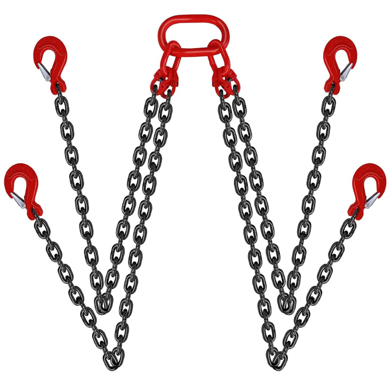 Chain Sling Manufacturer - 3 Ton 5/16 X 5FT 6600LBS WLL Double Leg with Self-Locking Hook G80