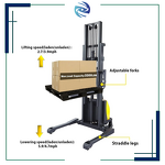 Semi-electric Pallet Stacker Factory - Good Quality Small Turning Radius Powerful Electric Lifting