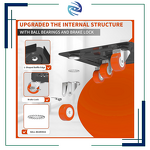 Furniture Mover Dolly Manufacturer - Customizable 9-Piece Steel Square Reinforcement Wheel OEM Supported