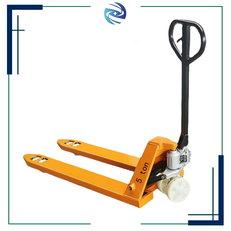 Manual Pallet Jack Manufacturer - 5 Ton Capacity Hydraulic Hand Truck Orange Forklift Lifting