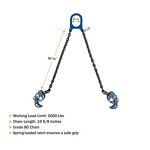 Drum Chain Lifter Manufacturer - Manual Hydraulic 2000 Lbs WLL Vertical Carbon Steel Hook Clamping
