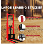 Manual Stacker Manufacturer - Low Price 1.5 Ton 2 Ton 3Ton 1.6M Factory Warehouse Wide Use
