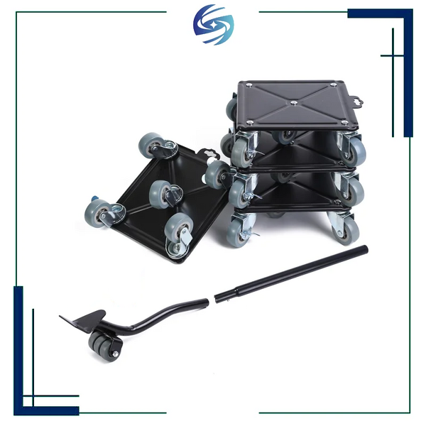 Furniture Mover Dolly Manufacturer - 4 Pack 3300LBS Thickened Steel Panel 4 Wheels Carbon Steel Heavy Duty