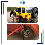 Farm Jack Factory - 48" High Lift Ratcheting 6000lbs/3Ton Capacity Red Farm Utility Off-road