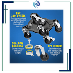 Furniture Lift Mover Tool Set Factory - 4 Pack 3300LBS Thickened Steel Panel 4 Wheels Large