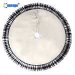 Tree Skirt Blank Factory - OEM/ODM Custom Plaid Edge Decoration Sublimation Ornament Tree Skirt