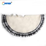 Tree Skirt Blank Factory - OEM/ODM Custom Plaid Edge Decoration Sublimation Ornament Tree Skirt