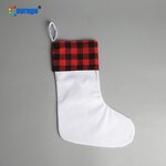 Christmas Stocking Blank Factory - OEM/ODM Custom Polyester Short Plush Fabric Stocking Sock