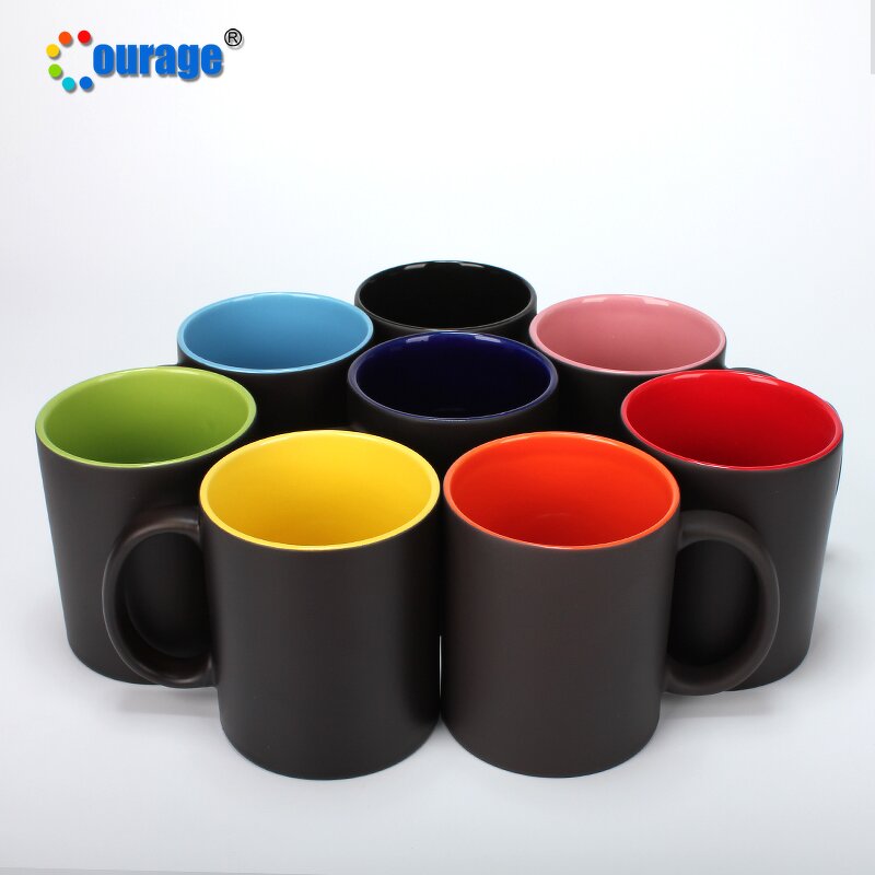 Magic Mug Factory - OEM/ODM Custom 11oz Colorful Inner Heat Blank Color Changing Ceramic Mug