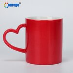 Magic Mug Manufacturer - OEM/ODM Custom Heart Handle Glossy Sublimation Color Changing Ceramic Magic Mug