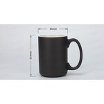 Magic Mug Manufacturer - OEM/ODM Custom 15oz Color Changing Sublimation Magic Mug Black Matte