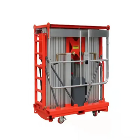 Electric Lift Platform Factory - OEM/ODM Custom Mobile Aluminum Dual Mast Electric Lift Platform Vertical Double Mast