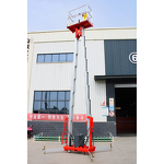 Electric Lift Platform Factory - OEM/ODM Custom Mobile Aluminum Dual Mast Electric Lift Platform Vertical Double Mast