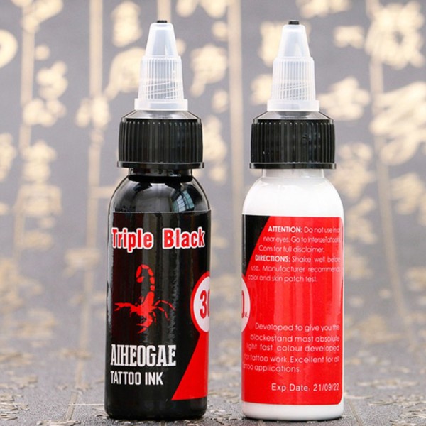 Customized Triple Black Microblading Tattoo Pigment Long-Lasting Waterproof Permanent Body Ink