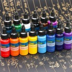 Customizable 30ml/1oz Set of 16 Famous Colors Semi-Permanent Temporary Lip Tattoo Ink Henna Black Tattoo Ink
