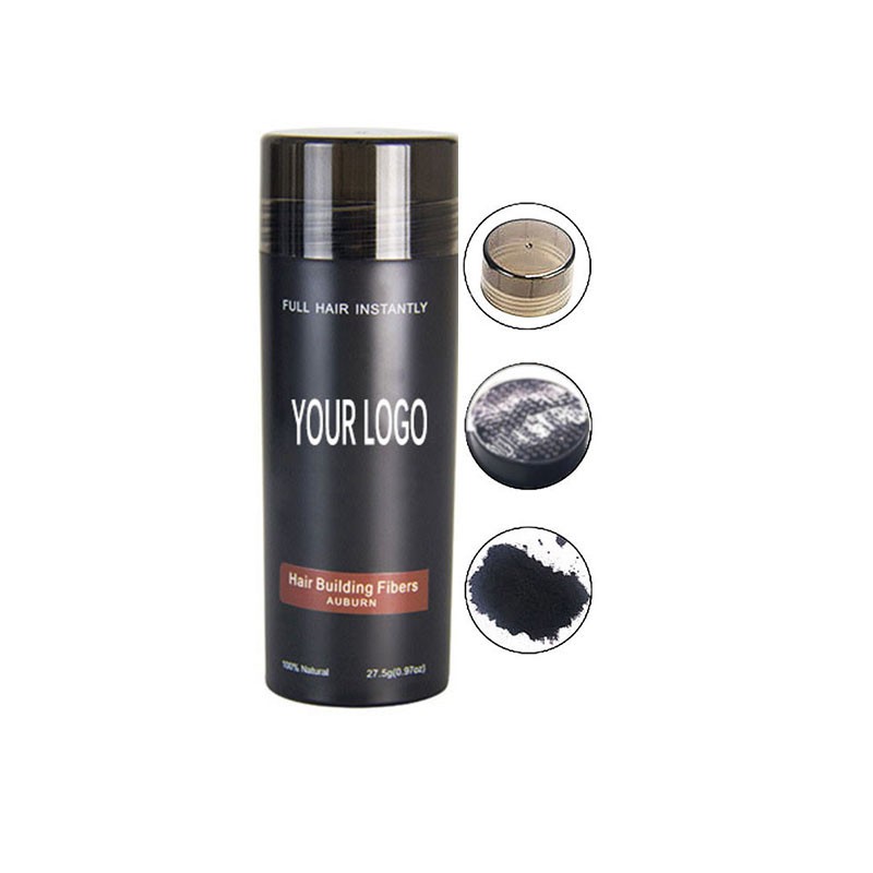 Private Label Japanese Organic Keratin Hair Fibers Spray Powder Bio Protein Hair Illusion Real Hair Building Fibers for Men