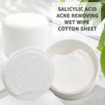 OEM Skin Care Hydrating Cotton Facial Pads Gentle Exfoliating Salicylic Acid Pore Pads Natural Soothing Toner Face 55 Pads
