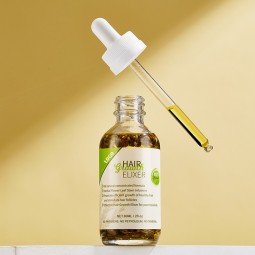 自有品牌有机快速荷荷巴种子头发生长油抗脱发滋补品天然迷迭香油头发生长的男性和女性