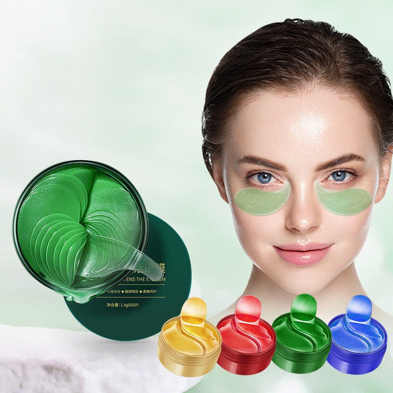 Private Label Organic 24k Gold Crystal Collagen Eye Mask Pink Puffy Eyes Solution Wrinkle Remover Anti Aging Eye Patches