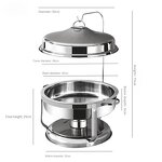 Dinner Stove Manufacturer - OEM/ODM Custom Luxury Commercial Dining Round Food Warmer Stainless Steel Hanging Diamond