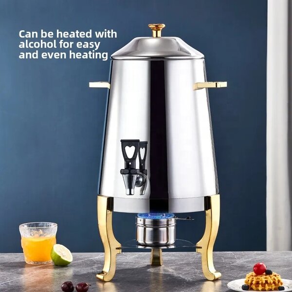 Heated Juice Dispenser Manufacturer - OEM/ODM Custom Hot and Cold Juice Beverage Dispenser Gold Handle Stand