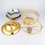 Hot Pot Manufacturer - OEM/ODM Custom New 8L Stainless Steel Gold Hot Pot Large Capacity Chafing Dish