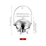 Food Heater Set Manufacturer - OEM/ODM Custom Hot Dubai Gold Buffet Chef Hot Pot Deluxe Hanging Food Heater Set